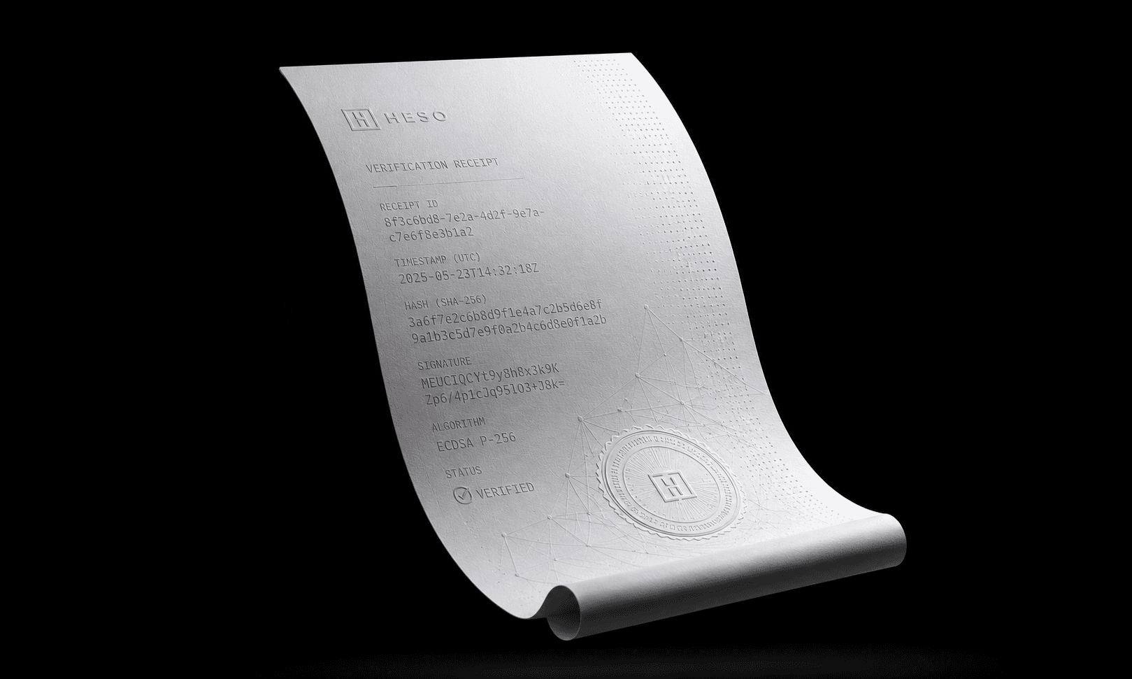 A thermal receipt printer printing a long receipt that curls onto the table